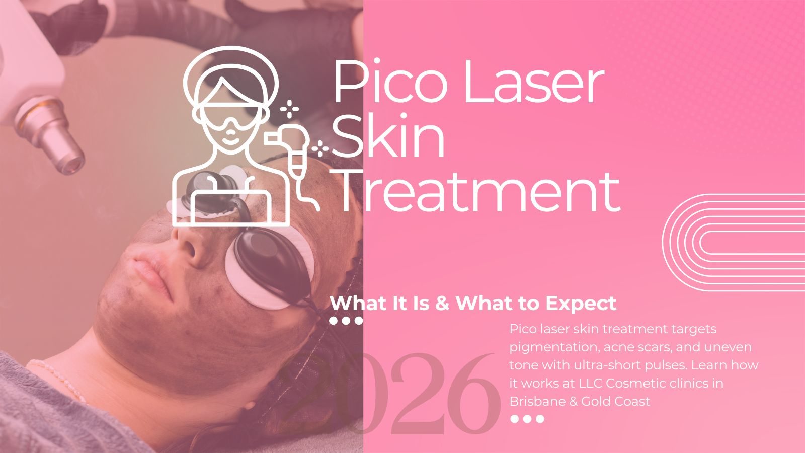 Pico laser skin treatment being performed at LLC Cosmetic Laser Clinics Brisbane