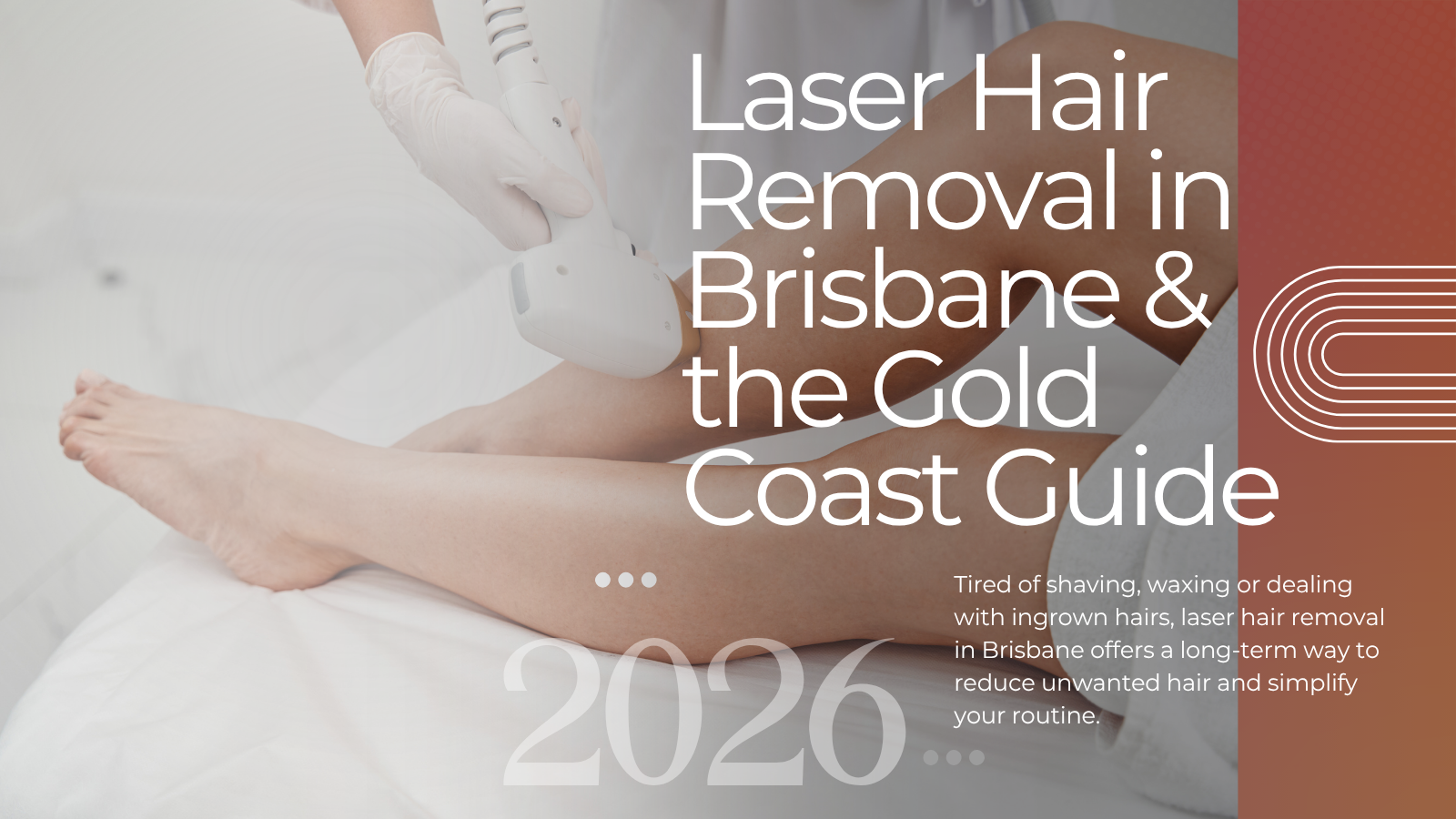 Laser hair removal treatment on a client's leg at an LLC Cosmetic Brisbane clinic